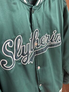 Warner Bros. Harry Potter Slytherin Bomber Satin Jacket